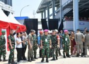 294 Prajurit Brigade Infanteri 4 Marinir/BS Amankan Kunjungan Presiden Jokowi ke Lampung